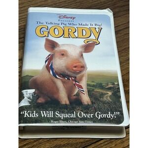 Disney Gordy VHS Movie Talking Pig Family Comedy Walt Disney Video Clamshell